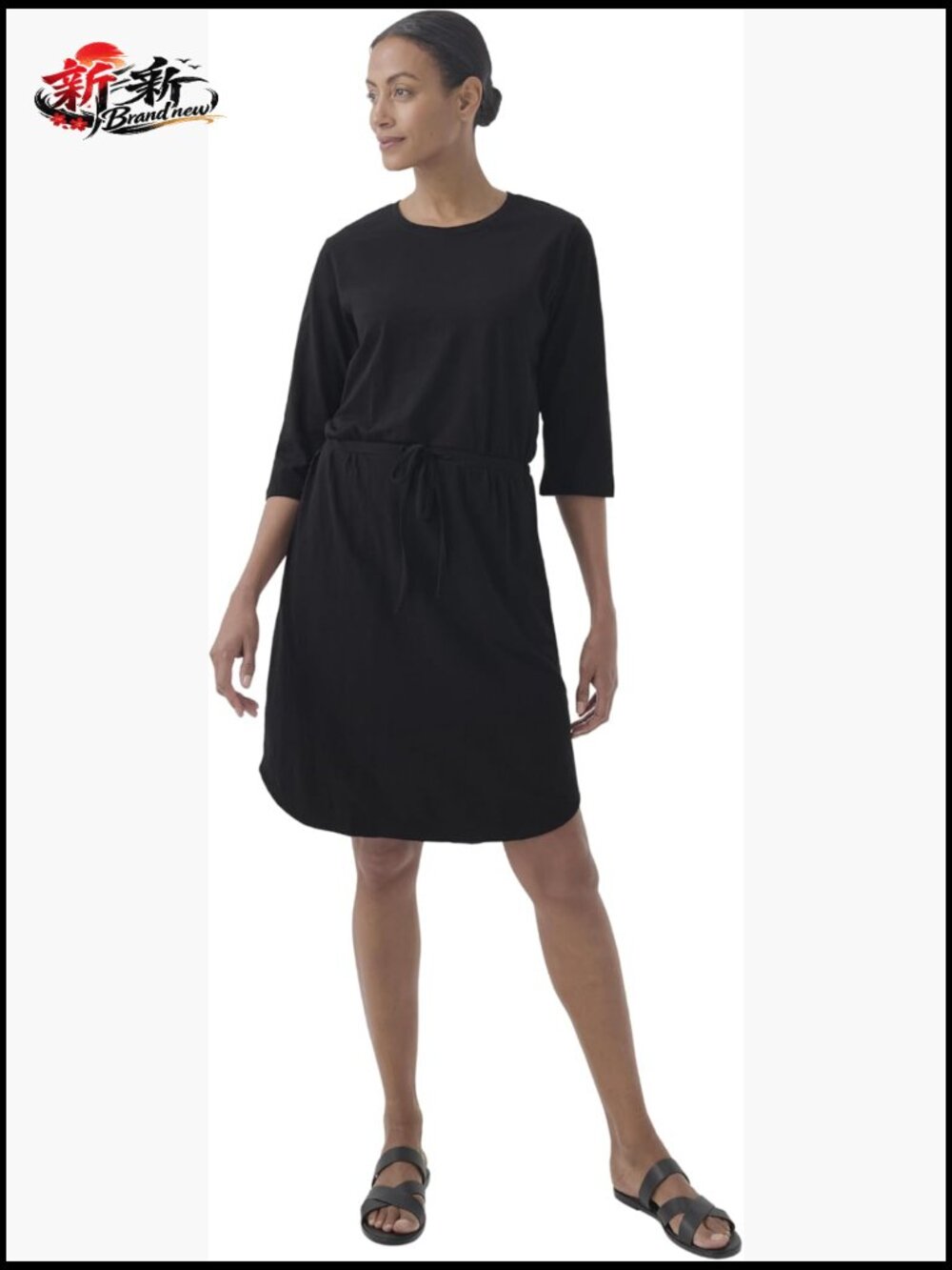 Organic Cotton Relaxed Tie Waist Dress Casual Summer